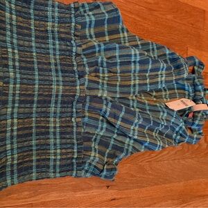 NWT Pilcro Anthropologie Plaid Halter $78 Size Medium